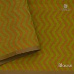 Semi Silk Cotton Printed Sarees –Olve Oil Green SASPC35210 - Image 3