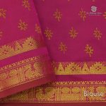 Semi Silk Cotton Printed Sarees –Mehandi Green SASPC35216 - Image 3
