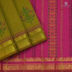 Semi Silk Cotton Printed Sarees –Mehandi Green SASPC35216