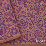 Semi Silk Cotton Printed Sarees –Light Salmon SASPC35217 - Image 3