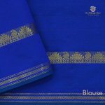 Semi Silk Cotton Sarees – Azura Blue SASPC35272 - Image 3