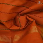 Semi Silk Cotton Sarees – Orange SASPC35279 - Image 2