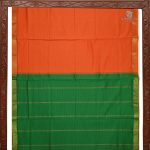 Semi Silk Cotton Sarees – Bright Orange SASPC0035161 - Image 4