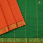 Semi Silk Cotton Sarees – Bright Orange SASPC0035161