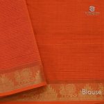Semi Silk Cotton Sarees – Medium Orange SASPC0035167 - Image 3