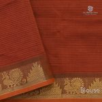 Semi Silk Cotton Sarees – Chestnut Brown SASPC0035175 - Image 3