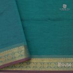 Semi Silk Cotton Sarees – Olive Green SASPC0035190 - Image 3