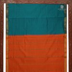 Madisar Semi Silk Cotton Sarees – Teal Green SASPT0035264 - Image 3