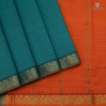 Madisar Semi Silk Cotton Sarees – Teal Green SASPT0035264