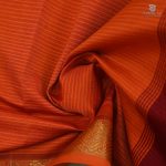 Madisar Semi Silk Cotton Sarees – Bright Orange SASPT0035267 - Image 2