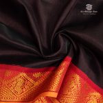 Silk Cotton Sarees Korvai – Dark Chocolate Brown SAS0035318 - Image 2