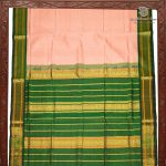 Silk Cotton Sarees Korvai Vairaoosi– Peach pearl SAS0035326 - Image 5
