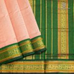 Silk Cotton Sarees Korvai Vairaoosi– Peach pearl SAS0035326