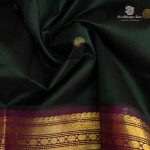 Silk Cotton Sarees Korvai – Bottle Green SAS0035329 - Image 2