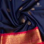Pure Silk Sarees - Dark Navy Blue SASPS35357 - Image 2