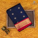 Pure Silk Sarees - Dark Navy Blue SASPS35357 - Image 6