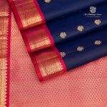 Pure Silk Sarees - Dark Navy Blue SASPS35357 - Image 3