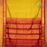 10 Yards Silk Cotton Sarees - Mustard Yellow SASTS0035368 - Image 4