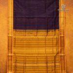 10 Yards Silk Cotton Sarees vaira oosi - Deep Purple SASTS0035369 - Image 4