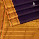 10 Yards Silk Cotton Sarees vaira oosi - Deep Purple SASTS0035369 - Image 3