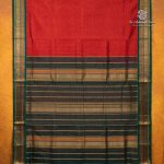 10 Yards Silk Cotton Sarees vaira oosi - Rust SASTS0035371 - Image 4