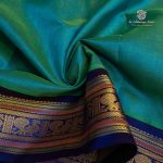 10 Yards Silk Cotton Sarees vaira oosi - Aqua Blue SASTS0035372 - Image 2