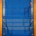 10 Yards Silk Cotton Sarees - Blue Grotto SASTS0035374 - Image 4