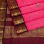 10 Yards Silk Cotton Sarees - Deep Rose SASTS0035375 - Image 3