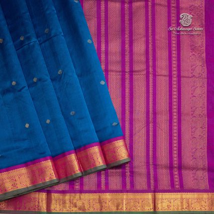 10 Yards Silk Cotton Sarees - Blue Grotto SASTS0035378