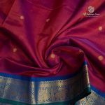 10 Yards Silk Cotton Sarees - Dual Shade Burgundy SASTS0035377 - Image 2