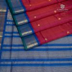 10 Yards Silk Cotton Sarees - Dual Shade Burgundy SASTS0035377 - Image 3