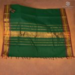 Kanchi Cotton Saree - Forest Green SASC35462 - Image 3