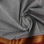 Kanchi Cotton Saree - Pale Silver SASC35465 - Image 2