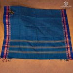 Kanchi Cotton Saree - Dark Teal Blue SASC35468 - Image 3