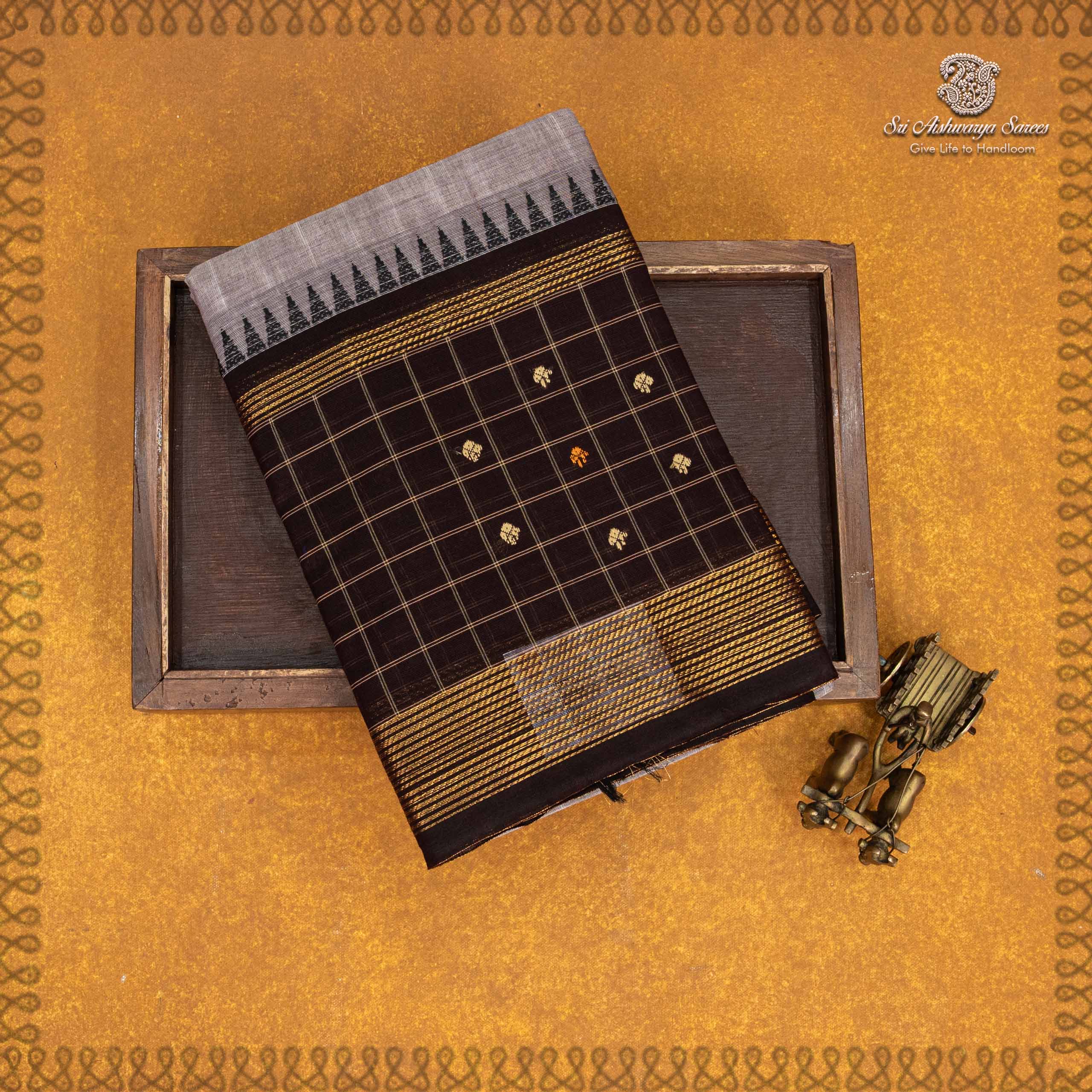 35469 Kanchi Cotton Saree - Soft Amber SASC35469 - Image 1