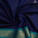Kanchi Cotton Saree - Dark Navy Blue SASC35471 - Image 2
