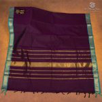Kanchi Cotton Saree - Dark Purple SASC35473 - Image 3