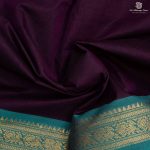 Kanchi Cotton Saree - Dark Purple SASC35473 - Image 2