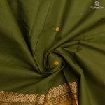 Kanchi Cotton Saree - Army Green SASC35477 - Image 2