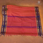 Kanchi Cotton Saree - Dark Coral  SASC35479 - Image 3
