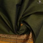 Kanchi Cotton Saree - Thatch Green SASC35481 - Image 2