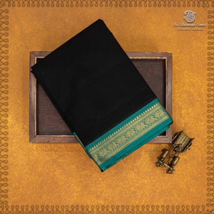 Kanchi Cotton Saree - Black SASC35490