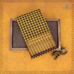 Chettinad Cotton Saree - Brown and Pale Yellow SASC35494