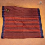 Chettinad Cotton Saree - Dark Brown SASC35495 - Image 3
