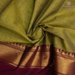 Chettinad Cotton Saree - Mehandi Green SASC35498 - Image 2