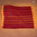 Chettinad Cotton Saree - Maroon SASC35499 - Image 3