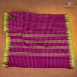 Chettinad Cotton Saree - Dark Majenta SASC35500 - Image 3