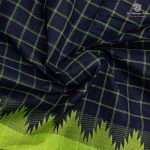 Chettinad Cotton Saree - Dark Navy Blue SASC35501 - Image 2