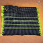 Chettinad Cotton Saree - Dark Navy Blue SASC35501 - Image 3