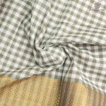 Chettinad Cotton Saree - Greenish Grey and White SASC35502 - Image 2